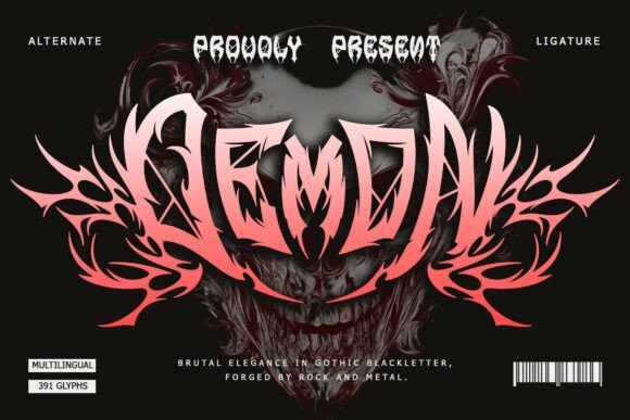 Demon Crown: A Bold Blackletter Font for Web Headers
