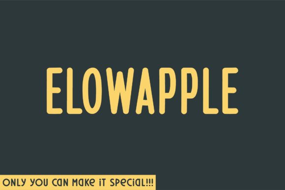 Elowapple: A Unique Handwritten Font for Digital Design