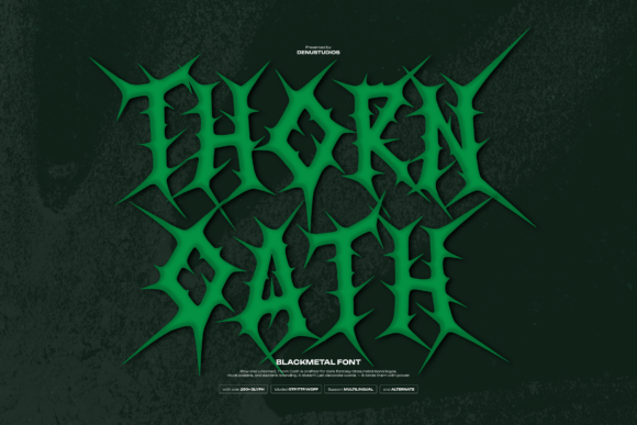 Forging Brand Identity with the Thorn Oath Typeface