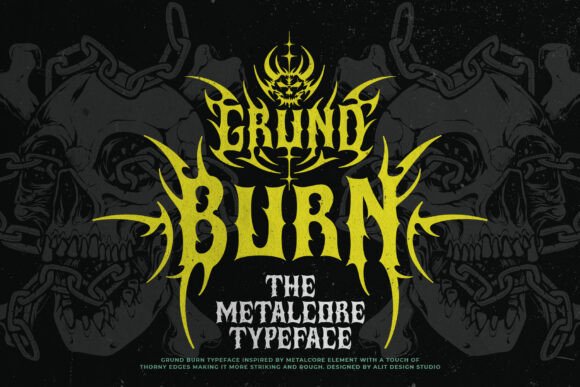 Grund Burn Typeface: A Bold Blackletter Font for Branding