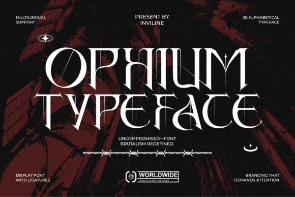Ophium: The Brutalist Display Font for Bold Campaigns