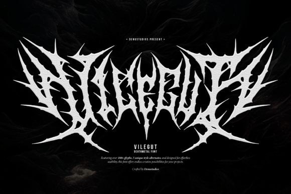 Vilegut: A Death Metal Typeface for Bold Brand Identity